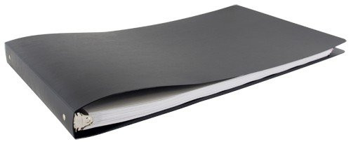 11x17 Binder Poly Panel Featuring a 1" Round Ring Black