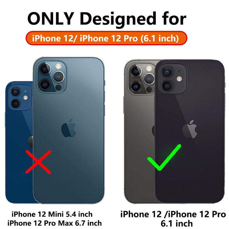 SKTGSLAMY for iPhone 12 Case,with Screen Protector and Camera Cover,[Military Grade] 16ft.Drop Tested Cover with Magnetic Kickstand Protective Case f