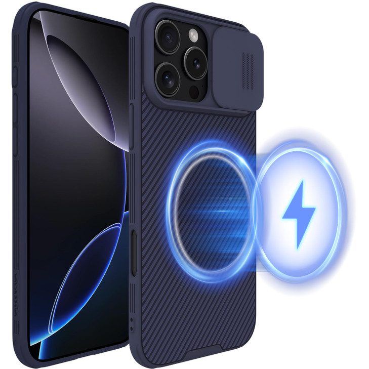 Nillkin for iPhone 16 Pro Max Case Magsafe with Slide Camera Cover, Slim Light & Anti-slip & Drop Protection 16 Pro Max Privacy Case, Shockproof Magn