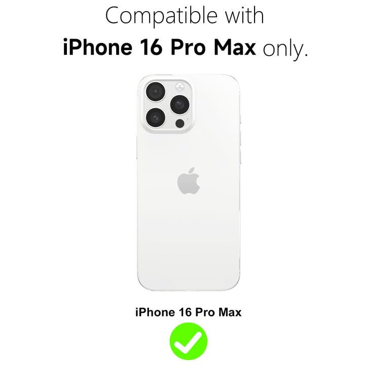 Svanove for iPhone 16 Pro Max Case Clear Compatible with Magsafe Silicone, Transparent Thin Magnetic Mag Safe Case Cute, Girly Aesthetic Trendy Slim