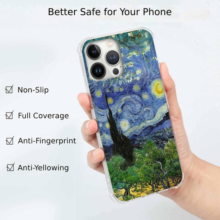 AOSSXIN Van Gogh Paintings Case for iPhone 13 Pro,Van Gogh Artworks Collage,Trendy Cool Shockproof TPU Bumper Case for iPhone 13 Pro