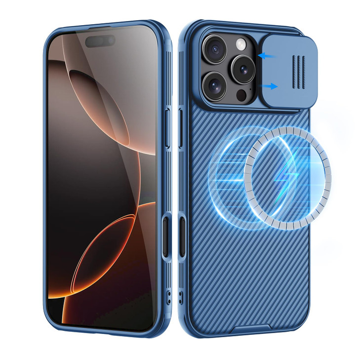 Nillkin for iPhone 16 Pro Max Case,Compatible with MagSafe, CamShield Pro 16 Pro Max 5G with Camera Cover,Car Magnetic Mount Case 6.9, Built-in Mag