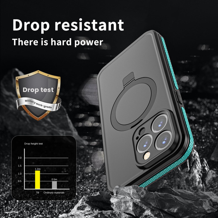 Guppy for iPhone 16 Pro Max Magnetic Waterproof Case, Built in Screen Protector [Compatible with MagSafe][Invisible Stand][IP68 Underwater] Rugged IP