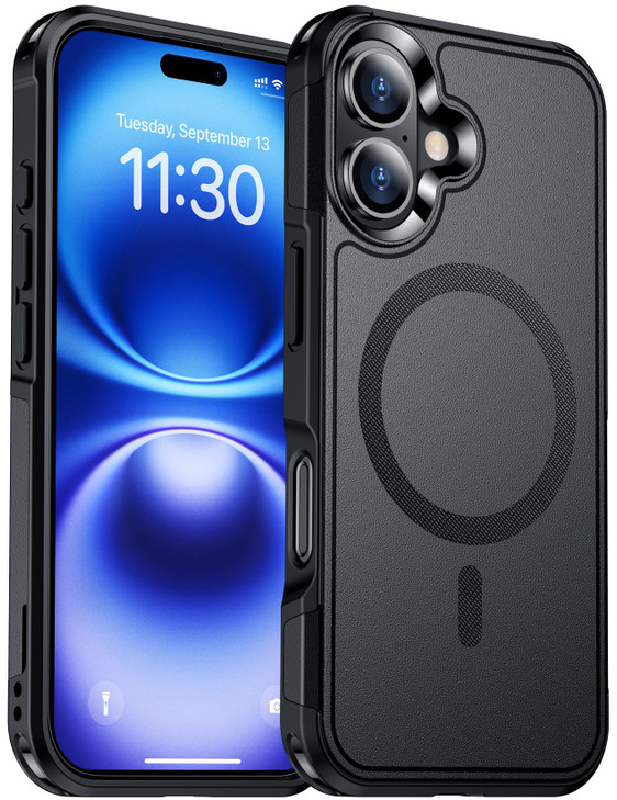 Temdan Designed for iPhone 16 Case Magnetic,[Compatible with Magsafe][Military Grade Drop Protection] Dropproof Heavy Duty Tough Rugged Shockproof Ph