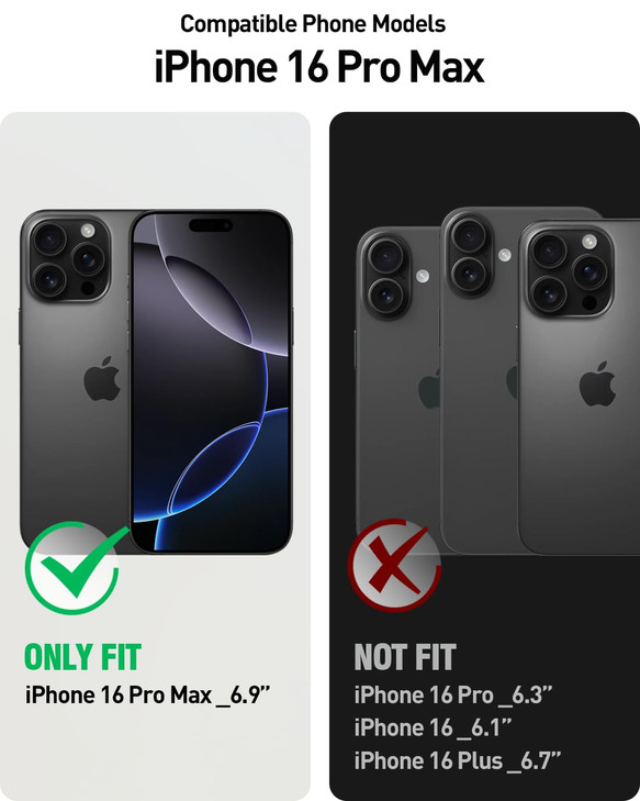 Poetic Neon Case Compatible with iPhone 16 Pro Max, [Built-in Camera Cover Kickstand] [Compatible with MagSafe] Dual Layer Slim Shockproof Protective