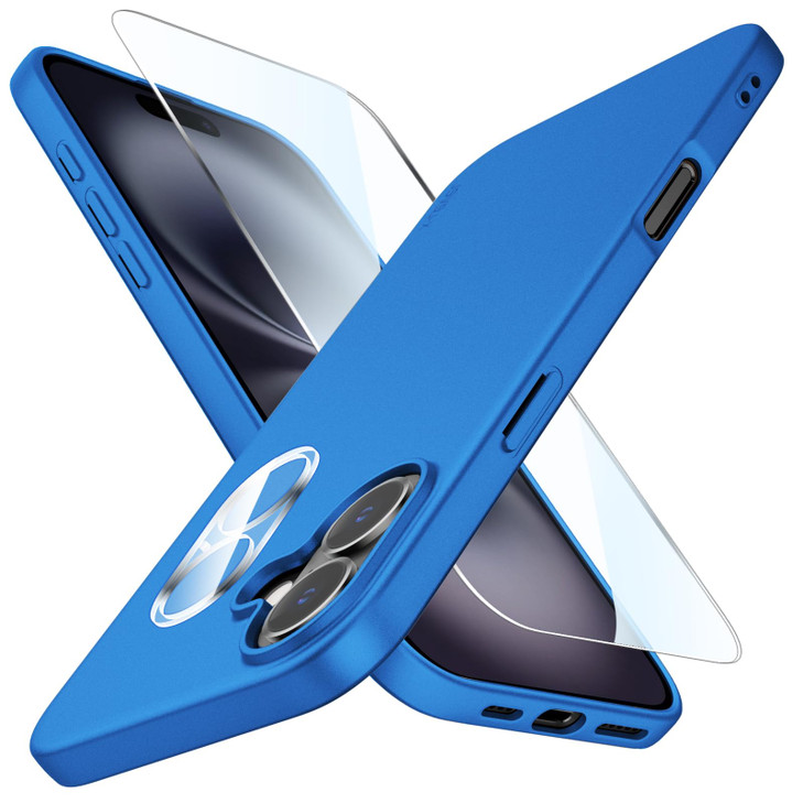 X-level for iPhone 16 Plus Case Ultra-Thin Matte Cover, Upgraded [Camera Lens Protectors + Screen Protectors] Light Soft Touch Anti-Scratch Shockproo