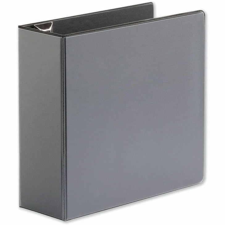Universal UNV30753 4 in. Capacity 11 in. x 8.5 in. 3 Rings Deluxe Easy-to-Open D-Ring View Binder - Black