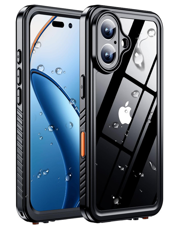 MOZOTER for iPhone 16 Case Waterproof,[IPX8 Underwater Case][Full Body Shockproof & Military Dropproof] Clear Sound Quality Built-in Screen Protector