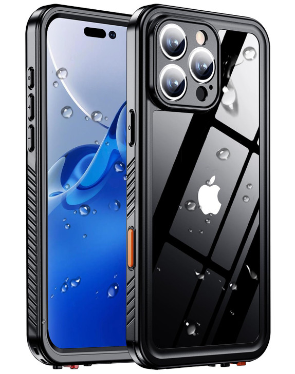 MOZOTER for iPhone 16 Pro Case Waterproof,[IPX8 Underwater Case][Full Body Shockproof & Military Dropproof] Clear Sound Quality Built-in Screen Prote