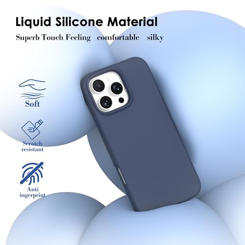 IAIYOXI Designed for iPhone 16 Pro Max 6.9", Premium Liquid Silicone Case with Soft Anti-Scratch Microfiber Lining, Shockproof Protective Slim Phone