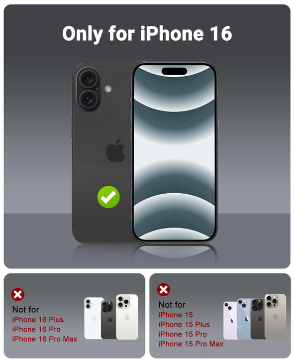 OTOFLY Compatible with iPhone 16 Case, Compatible with MagSafe, Shockproof Magnetic Silicone Case for iPhone 16,[Military Grade Protection] [2 Pack S