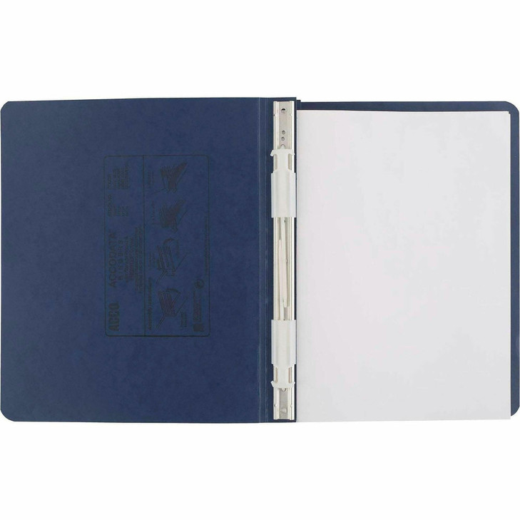ACCO Pressboard Hanging Data Binder, 8.5 x 11 Unburst Sheets, Dark Blue (54123)