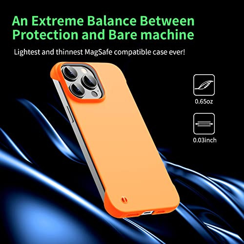 GRECAZO Slim Borderless for iPhone 16 Pro Max Phone Case 6.9"(2024) Ultra-Thin Lightweight Frameless Matte Hard PC Cover Case with Pull Ring Shockpro