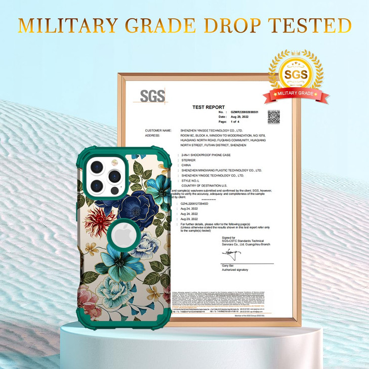 Hocase for iPhone 16 Pro Max Case, Heavy Duty Shockproof Protection Soft Silicone Rubber+Hard Plastic Bumpers Hybrid Protective Case for iPhone 16 Pr