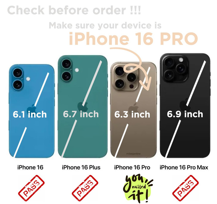 Obbii Compatible with iPhone 16 Pro Case, Hybrid Hard Shell + Silicone Protective Cover -Resistant Protective Case Shockproof for iPhone 16 Pro (6.3