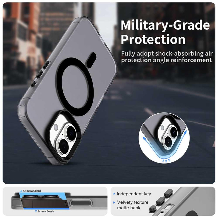 Monwutong Candy Series Slim Case Compatible with MagSafe Magnetic Case for iPhone 16 (Not fit 16 Plus),Camera and Screen Protection Cover for iPhone