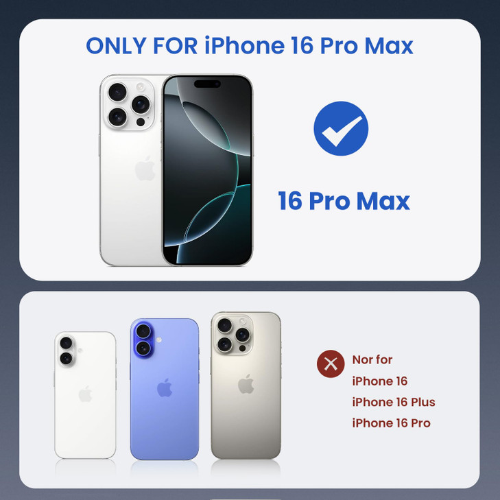 Ruky for iPhone 16 Pro Max Case with Privacy Screen Protector, [with Detachable Buttons] Compatible with MagSafe and Stand, Translucent Matte Magneti