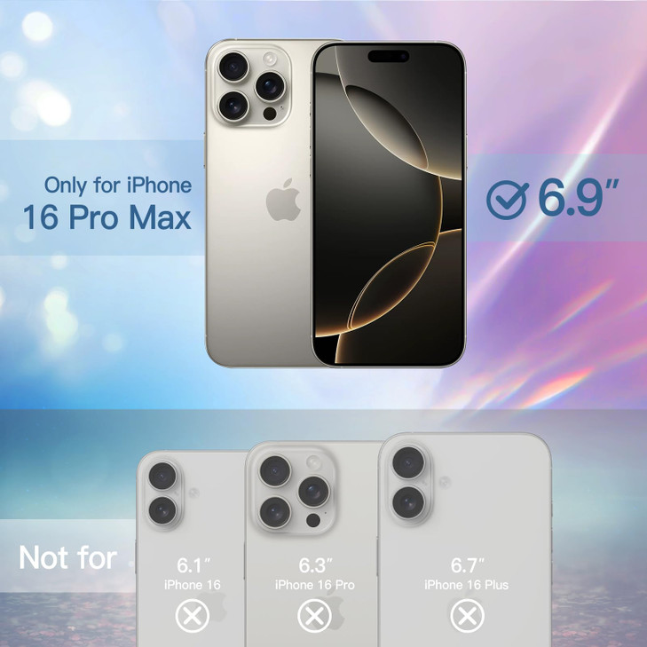 JETech Glitter Case for iPhone 16 Pro Max 6.9-Inch, Bling Sparkle Shockproof Phone Bumper Cover, Cute Sparkly for Women and Girls (Natural Titanium)