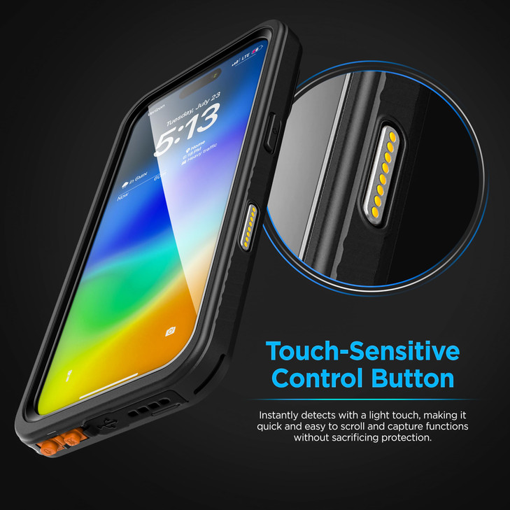 ENCASED Waterproof Case for iPhone 16 Pro with Camera Control Capture Button, Full Body Protection with Built-in Screen Protector (Compatible with Ma
