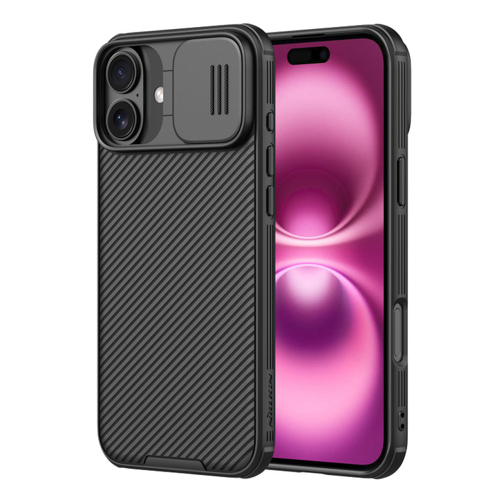 Nillkin for iPhone 16 Case with Slide Camera Cover, [Upgraded Camera Lens Protection] Slim Shockproof Protective Phone Case for iPhone 16 6.1 inch, B