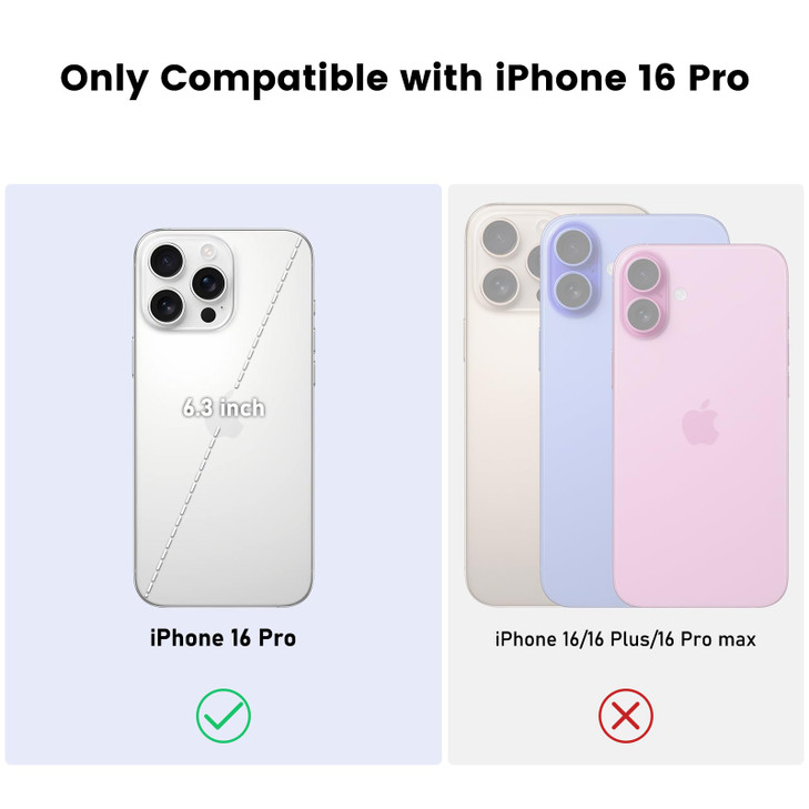 Nillkin for iPhone 16 Pro Case with Slide Camera Cover, [Upgraded Camera Lens Protection] Slim Shockproof Protective Phone Case for iPhone 16 Pro 6.3