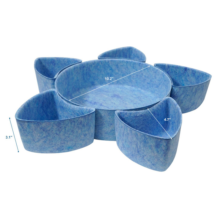 Keemute Felt Desk Drawer Organizer Tray,8 Pack Office Desk Drawer Dividers,Felt Drawer Small Square Storage Box For Saving Space,Makeup Drawer Organi