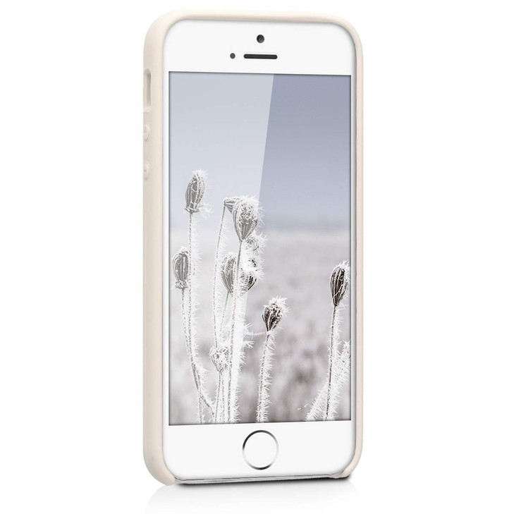 kwmobile Case Compatible with Apple iPhone SE (1.Gen 2016) / iPhone 5 / iPhone 5S Case - TPU Silicone Phone Cover with Soft Finish - Cream