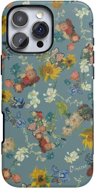 Casely iPhone 16 Pro Max Case | Van Gogh | Vincent's Flowers | Bold Protective Design | Compatible with MagSafe