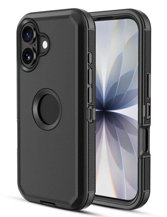 Jiunai for iPhone 17 Case, Heavy Duty Drop Protection Screenless Dual Layer Shockproof Rugged Tough Bumper Dust Proof Phone Case Compatible with iPho