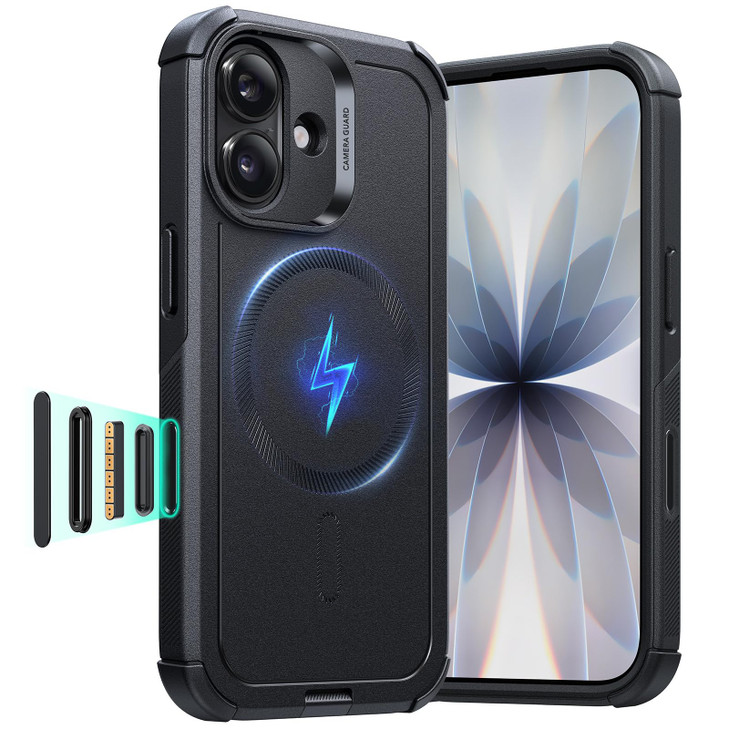 ESR for iPhone 17 Case, 7X Military-Grade Drop Protection, Shock-Absorbing Rugged Cover with Camera Control Button, MagSafe Accessories Compatible, C