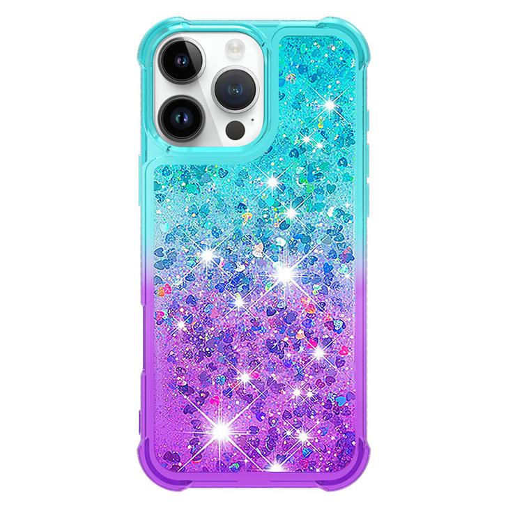 GYHOYA Case for iPhone 16 Pro Case Girls Women,Liquid Glitter Shockproof Back Cover Soft TPU Bumper Silicone Slim Protective Cover for iPhone 16 Pro