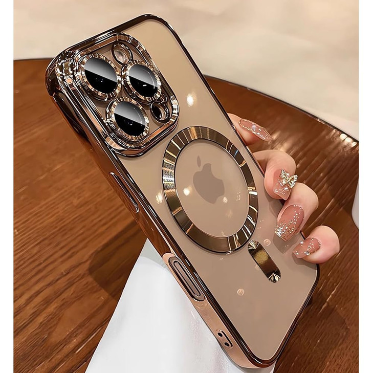 ZinLyuen Magnetic Case for iPhone 16 Pro Max Case Clear Compatible with MagSafe Built-in Camera Lens Protector Soft Slim Shockproof Phone Case Cover