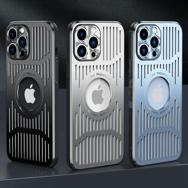 Doulings Designed for iPhone 16 Case,[Compatible with MagSafe][Military Drop & Camera Lens Protection],Luxury Aluminum Alloy Heat Dissipation Logo Vi
