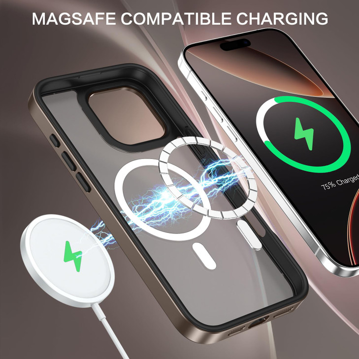 BENTOBEN for iPhone 16 Pro Max Case,Clear Frosted 16 Pro Max Magnetic Case [Compatible with MagSafe] Anti-Scratch Shockproof Protective Cover for iPh