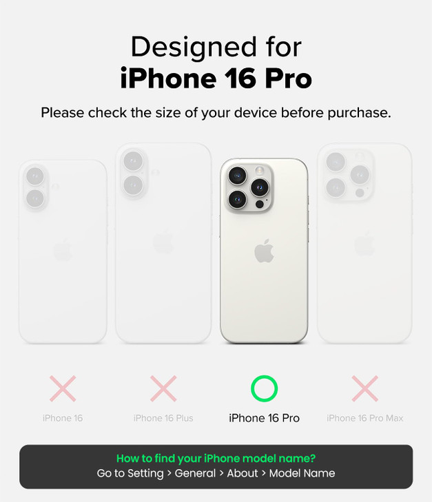 Ringke Fusion-X for iPhone 16 Pro Case [Compatible with MagSafe] Augmented Bumper Heavy Duty Shockproof Protective Cover - Magnetic Black