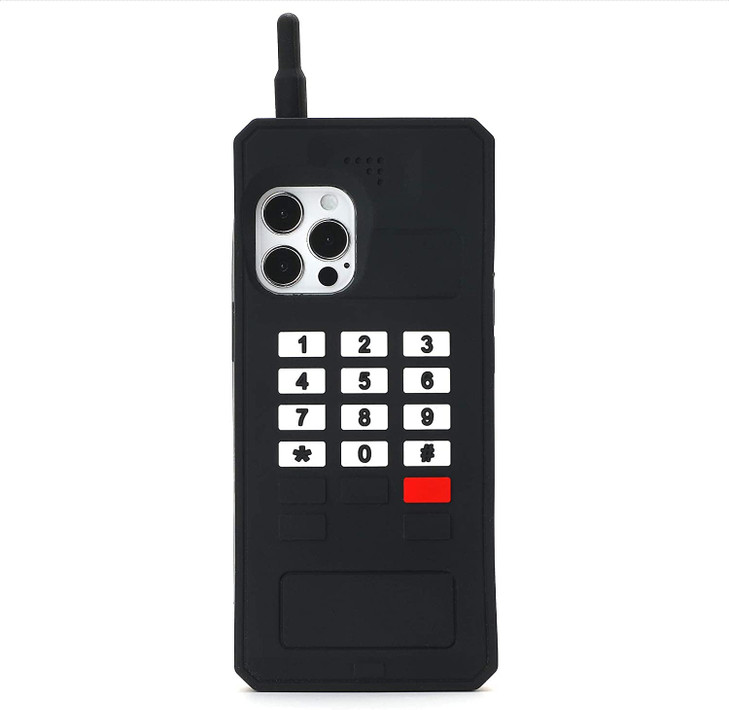 YAKVOOK Kawaii Phone Cases Compatible with iPhone 16 Pro Max,Cute 3D Cartoon Retro Classic Cellular Phone Women Girls Soft Silicone Shockproof Cover