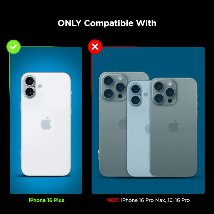 ENCASED Shockproof Case Compatible with iPhone 16 Plus - Ultra Protective Heavy Duty Magnetic Phone Cover, Rebel Series (Black, for iPhone 16 Plus)