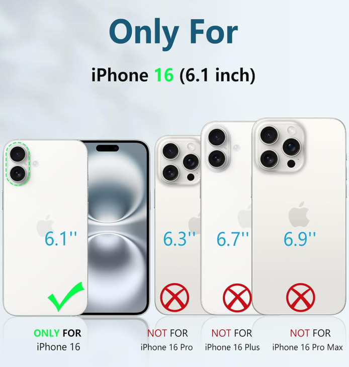 FNTCASE for iPhone 16 Phone Case: Rugged Protective Belt Clip Holster Heavy Duty with Built in Kickstand & Built-in Screen Protector | 360 Full Prote