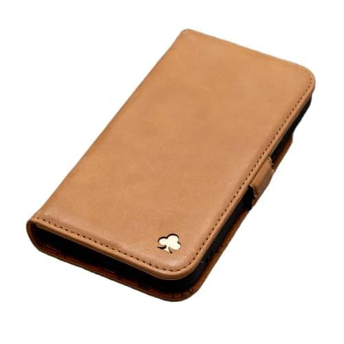 Porter Riley - Leather Case Compatible with iPhone 16 Pro. Premium Genuine Leather Stand/Cover/Wallet/Flip Case with Card Slots & Horizontal Stand (T
