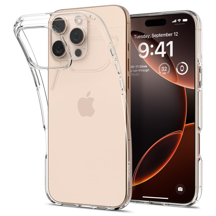 Spigen Liquid Crystal Designed for iPhone 16 Pro Max Case [Military-Grade Protection] - Crystal Clear