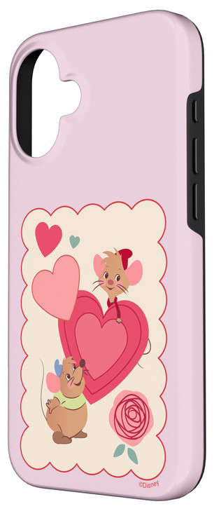 Disney Princess Valentines Day Cinderella Jaq & Gus Hearts Case for iPhone 16
