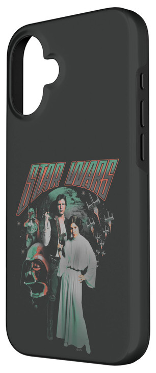iPhone 16 Star Wars Retro Han Solo & Princess Leia Group Shot Case