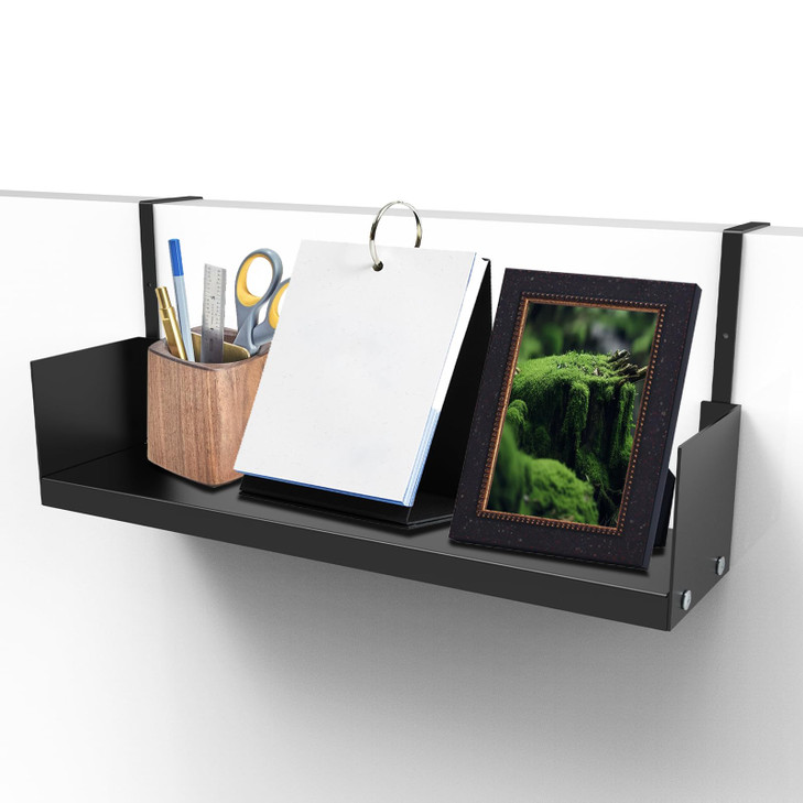 Linone 24" Office Cubicle Shelf - Cubicle Storage Organizer Bookshelf with Cubicle Hooks for Home Desk, Bookshelf and Home Office Desk Organizer