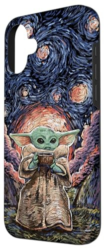 Star Wars: The Mandalorian The Child Starry Night Style Case for iPhone 16 Plus