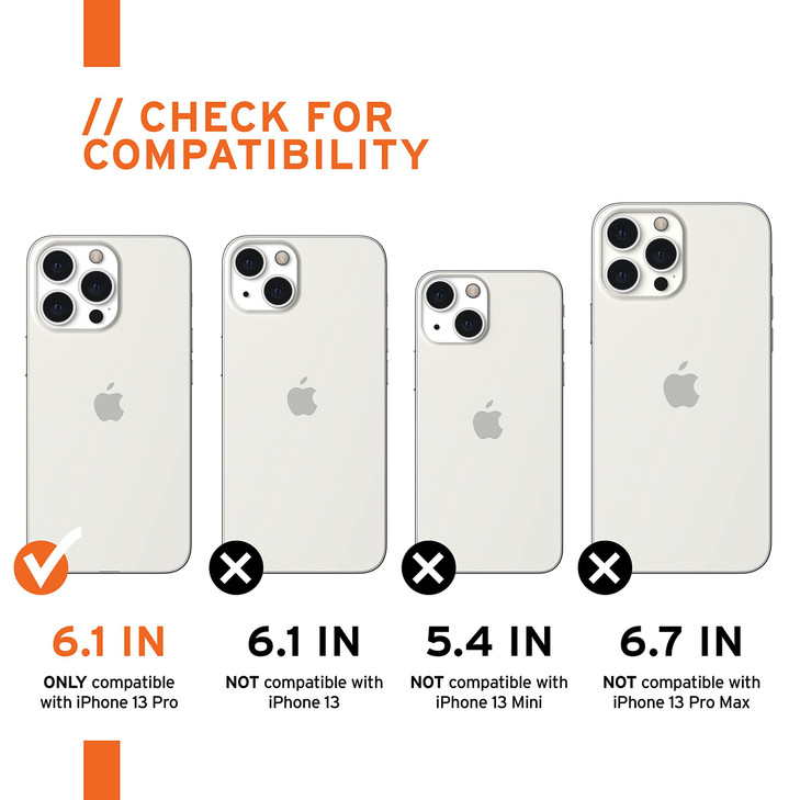 URBAN ARMOR GEAR UAG Designed for iPhone 13 Pro Case Clear Ice Rugged Lightweight Slim Shockproof Transparent Plasma Protective Cover, [6.1 inch Scre