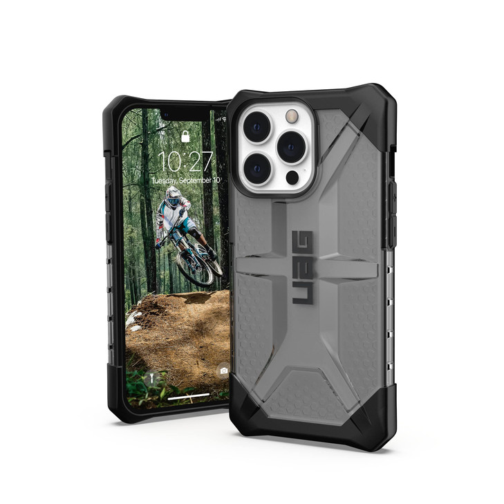 URBAN ARMOR GEAR UAG Designed for iPhone 13 Pro Case Grey Ash Rugged Lightweight Slim Shockproof Transparent Plasma Protective Cover, [6.1 inch Scree