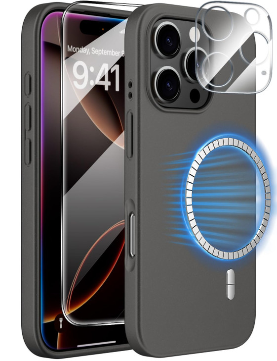 X-level Slim Case for iPhone 16 Pro Max,Compatible with MagSafe Built-in Screen Protector + Camera Lens Protector,Shockproof Military-Grade Protectio