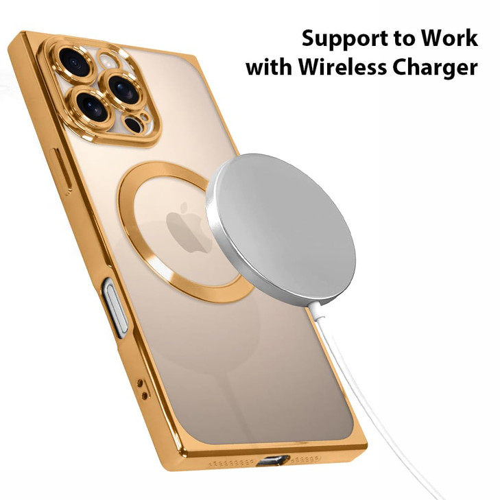 OOK Magnetic Case Made for iPhone 16 Pro Max (Compatible with MagSafe) Clear Phone Cover with Screen Protector Soft TPU Anti-Scratch Shockproof Prote