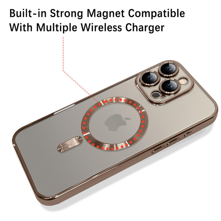 OOK Magnetic Case Made for iPhone 16 Pro Max (6.9 Inch) [Built-in Camera Lens Protector] [Compatible with MagSafe] Soft TPU Anti-Scratch Shockproof P