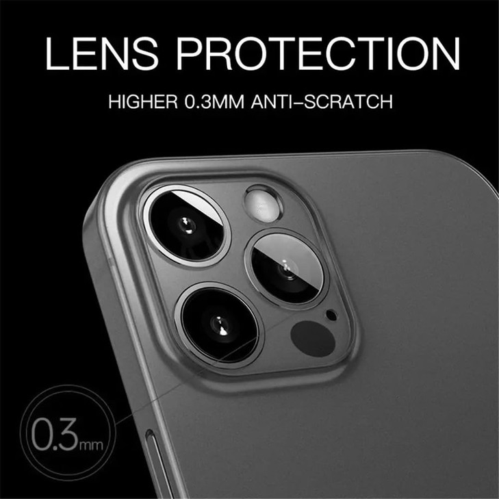 0.2mm Ultra Thin Case for iPhone 16 Series Matte Clear Transparent Hard Cover Wireless Charging Compatible (Black, iPhone 16 Pro)